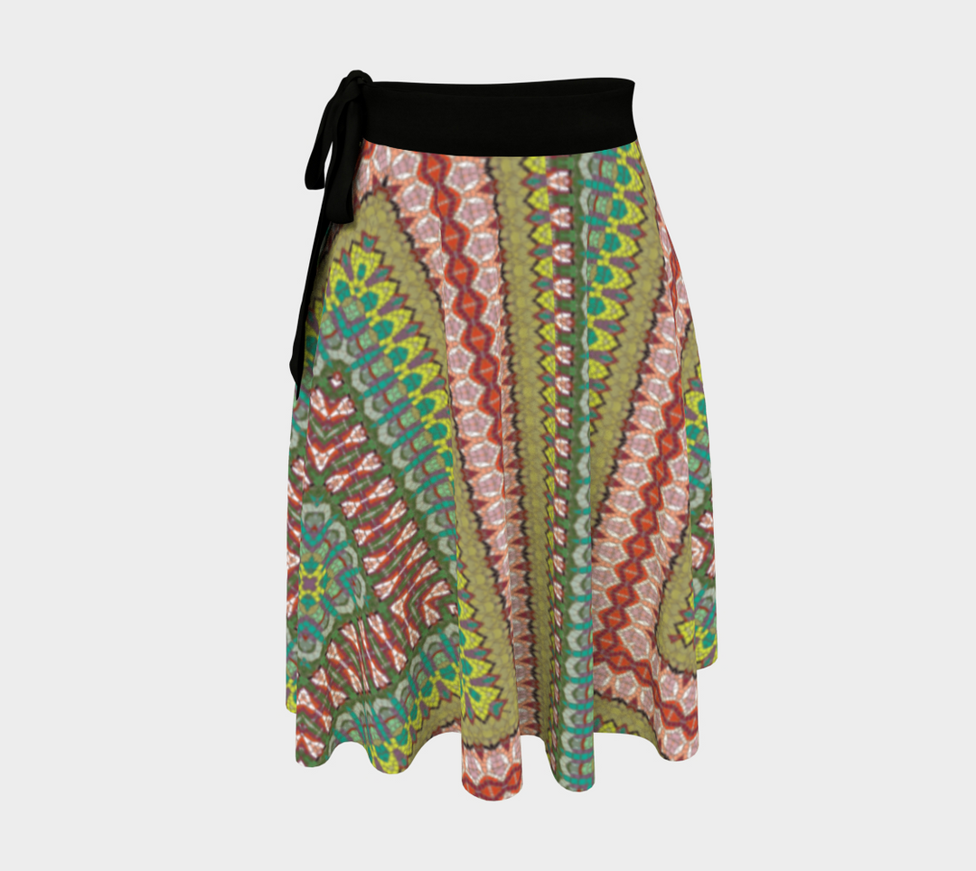 Red Mosaic Quilt Wrap Skirt