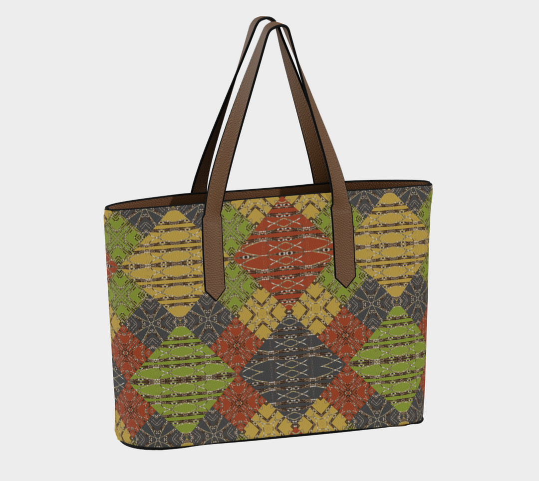 Lichen Log Medallion Vegan Leather Tote Bag