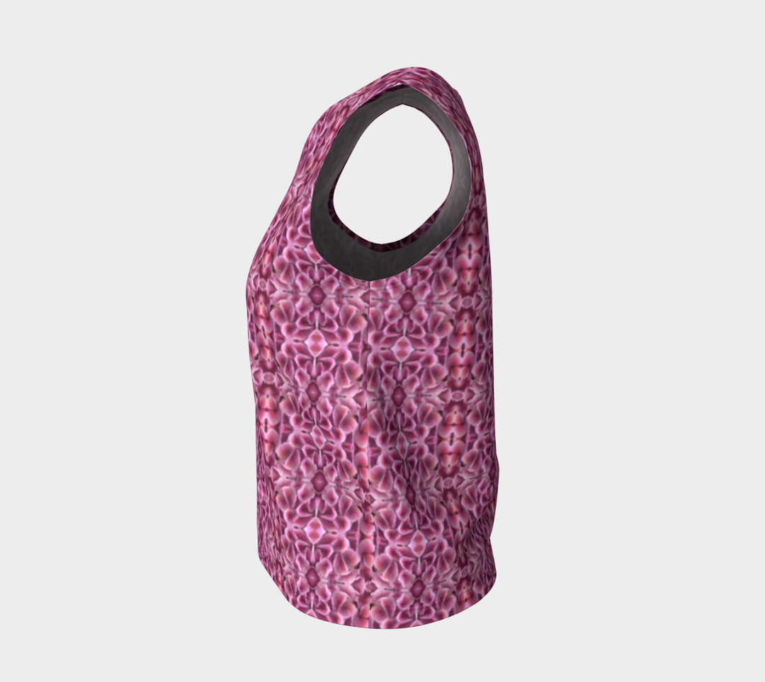 Pink Hydrangea (Long) Loose Tank Top