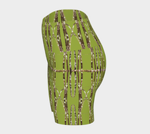 Load image into Gallery viewer, Lichen Log Green Yoga Shorts
