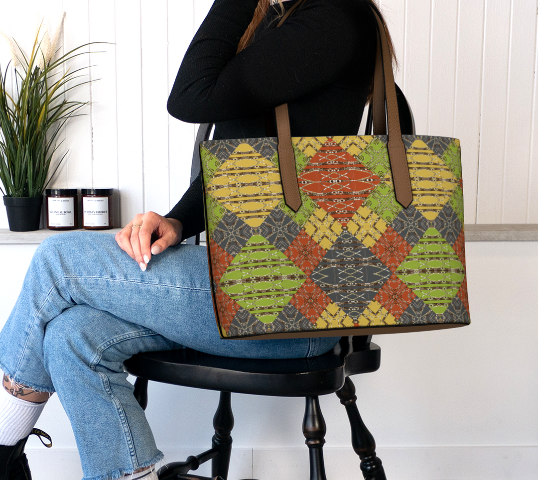 Lichen Log Medallion Vegan Leather Tote Bag
