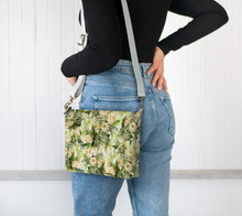 Load image into Gallery viewer, Wedding Flowers Vegan Leather Crossbody Bag
