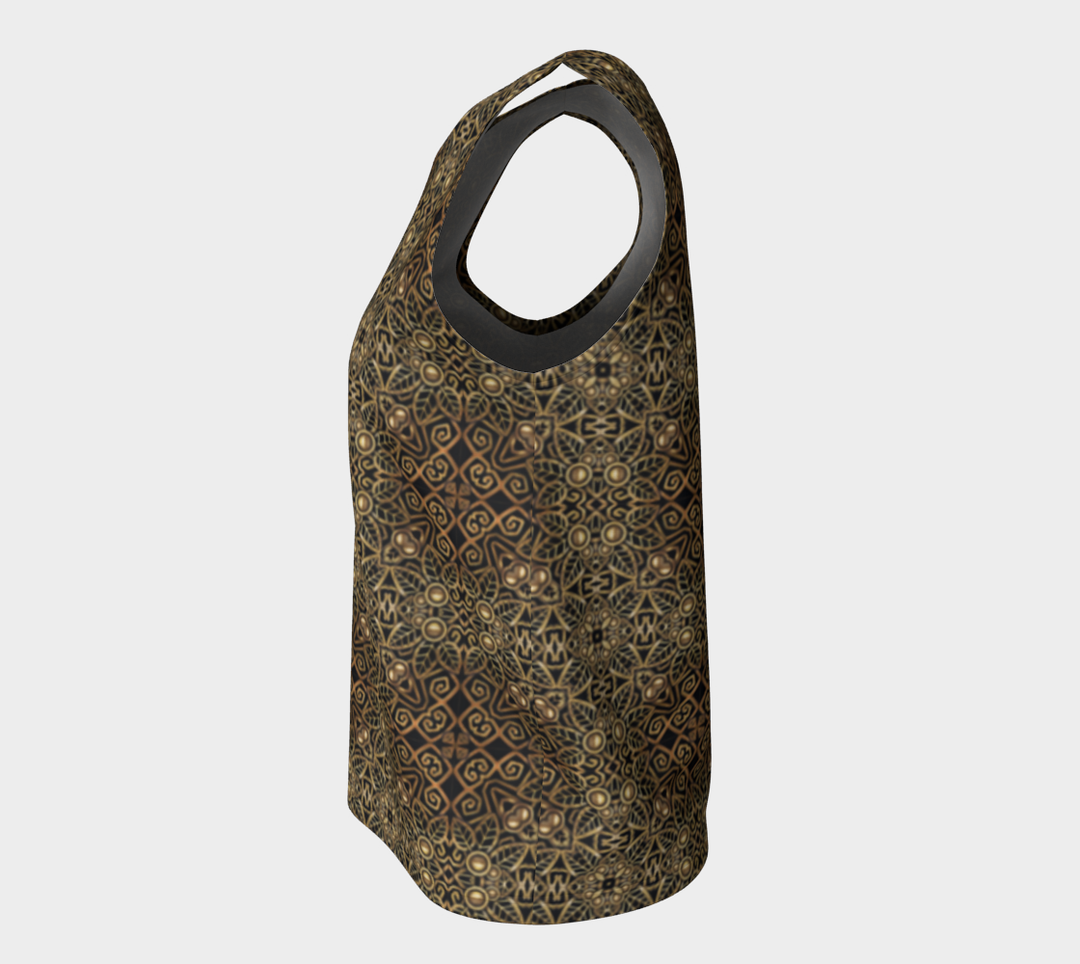 Art Deco Brass Foliage (Long) Loose Tank Top