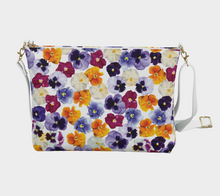 Load image into Gallery viewer, Pansy Face Vegan Leather Crossbody Bag
