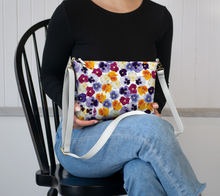 Load image into Gallery viewer, Pansy Face Vegan Leather Crossbody Bag
