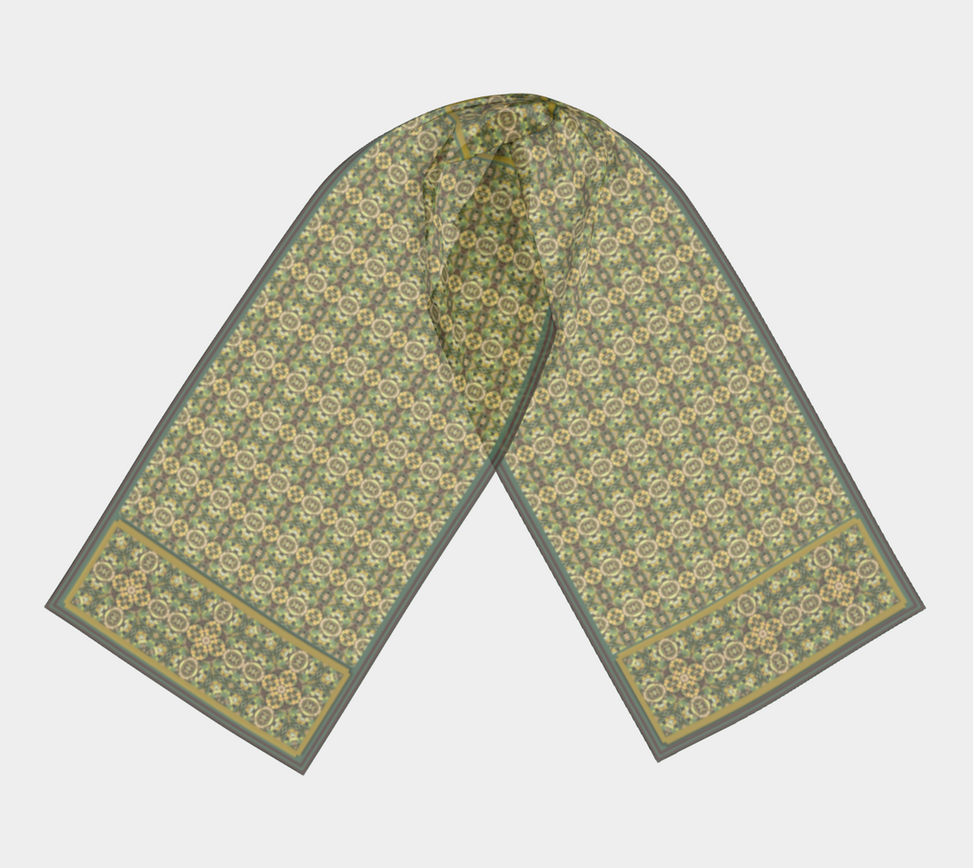 Parisian Leaves 1 Long Scarf