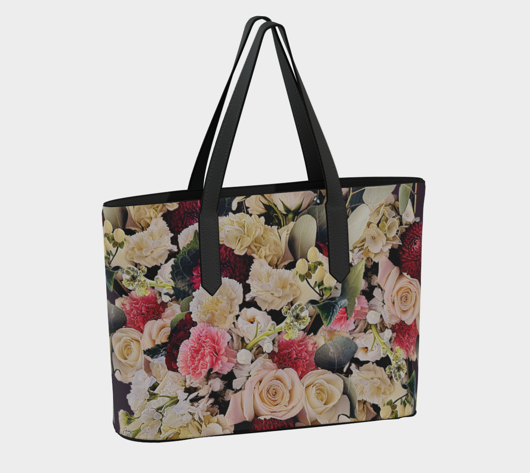 Wedding Flowers 3 Vegan Leather Tote Bag