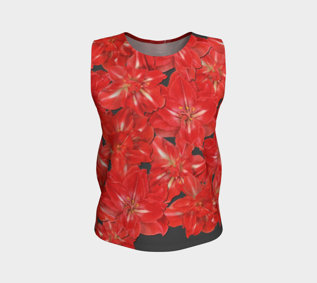 Debbie's Amaryllis (long) Loose Tank Top