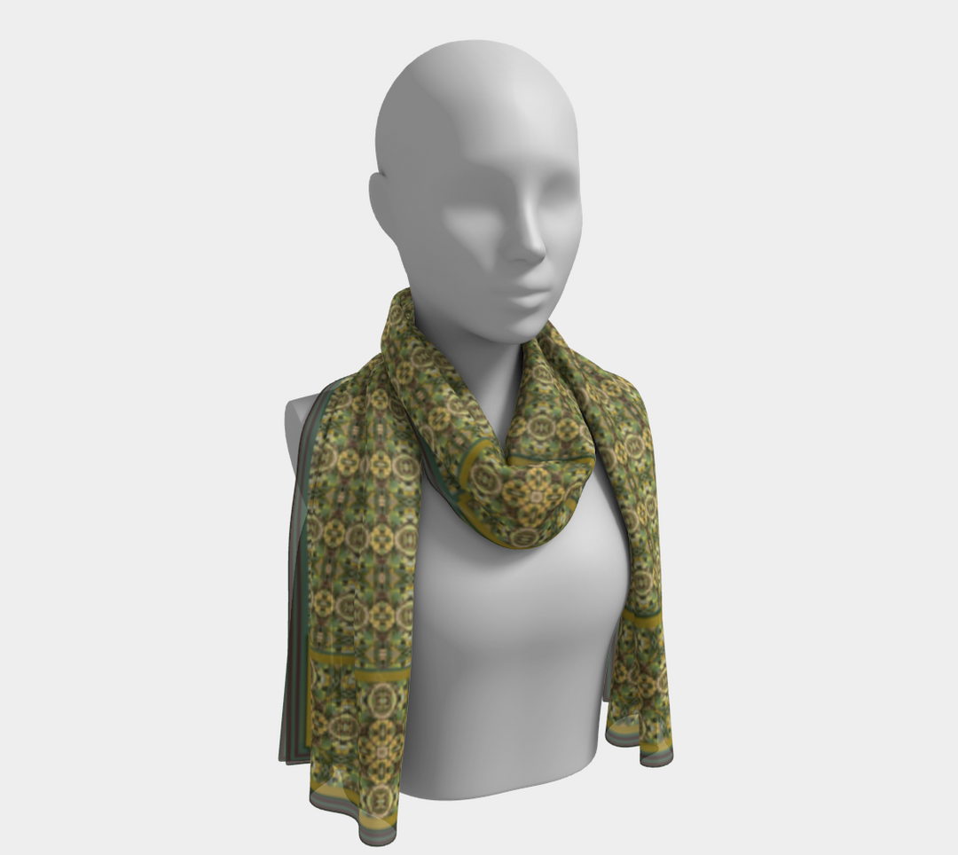 Parisian Leaves 1 Long Scarf