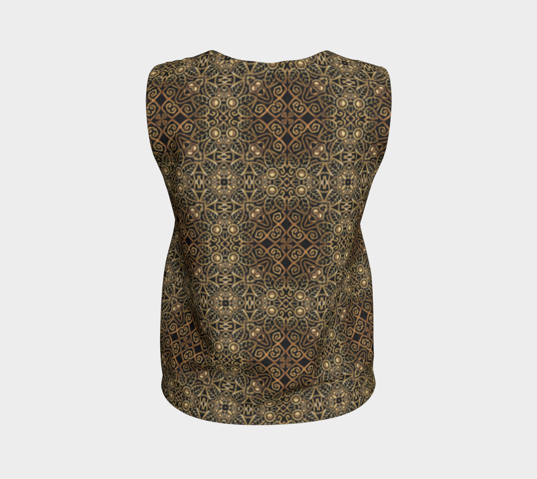 Art Deco Brass Foliage (Long) Loose Tank Top