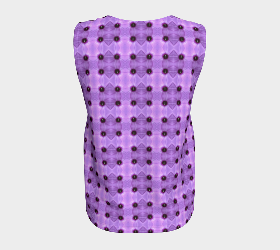 Morning Glory Grid (Regular) Loose Tank Top