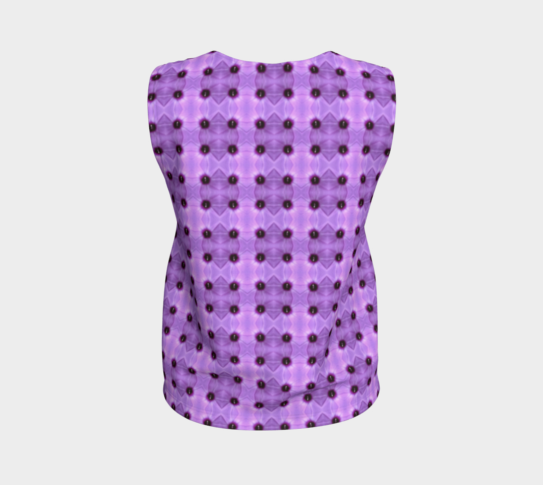 Morning Glory Grid (Long) Loose Tank Top