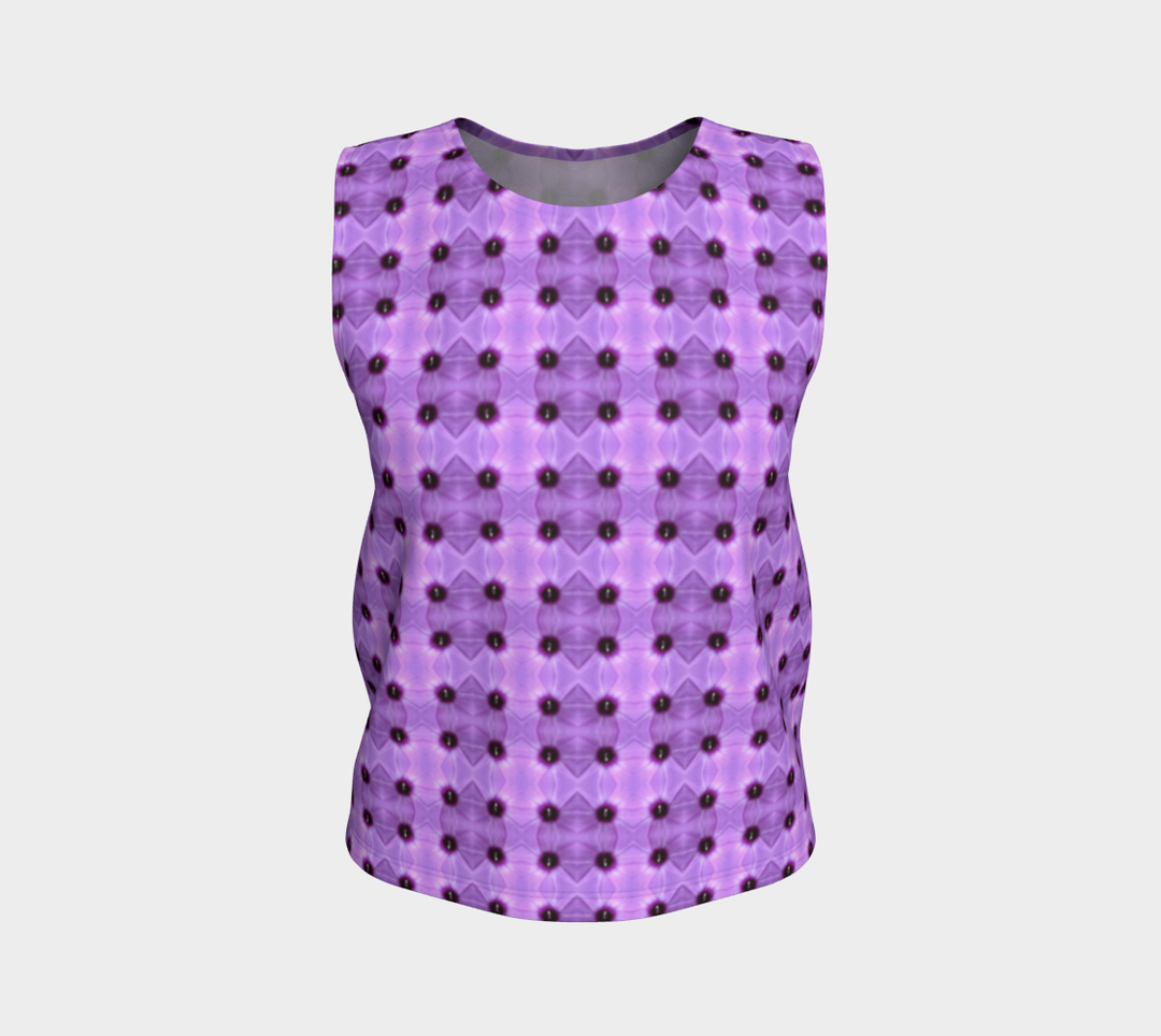 Morning Glory Grid (Regular) Loose Tank Top