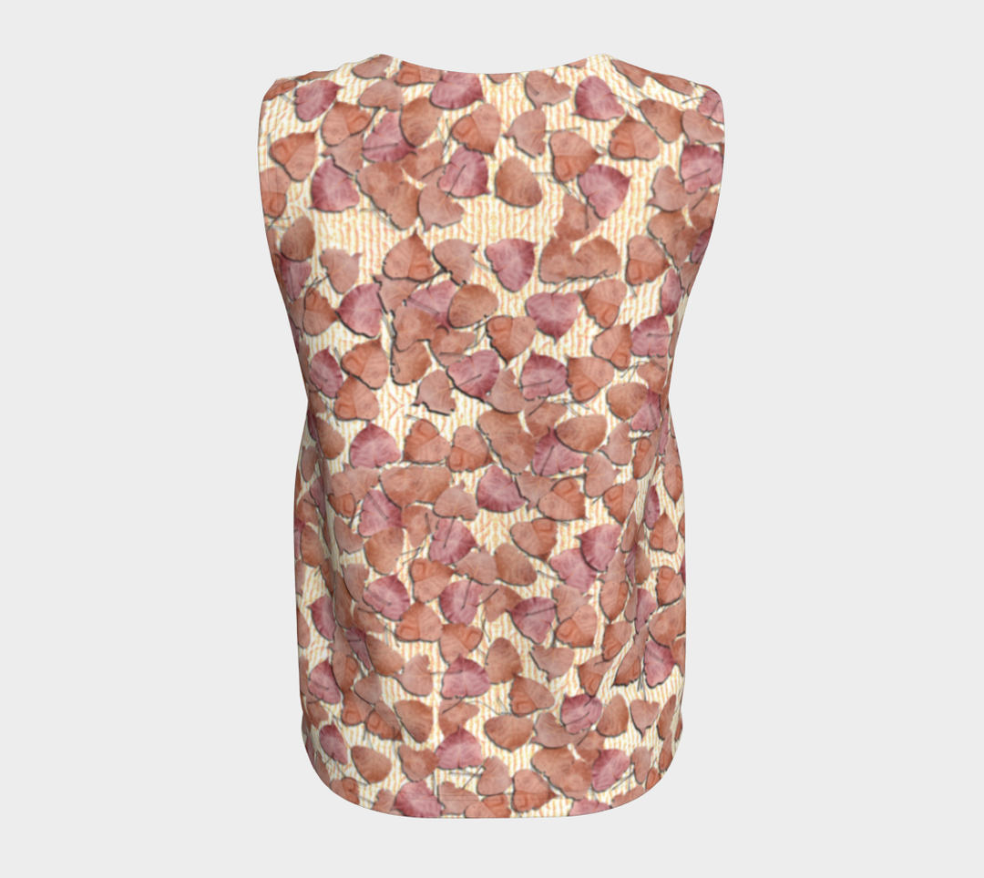 Pink Leaves on the Kitchen Counter (Long) Loose Tank Top