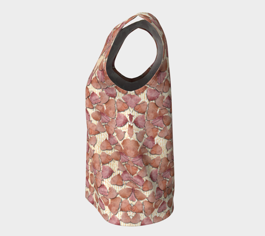 Pink Leaves on the Kitchen Counter (Regular) Loose Tank Top