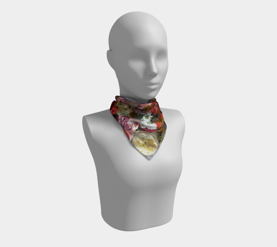 Wedding Flowers Square Scarf