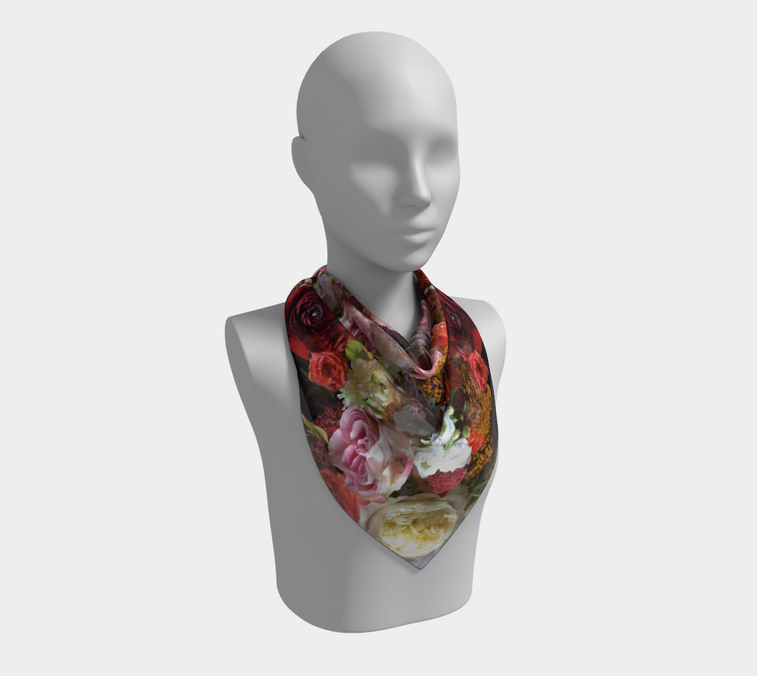 Wedding Flowers Square Scarf