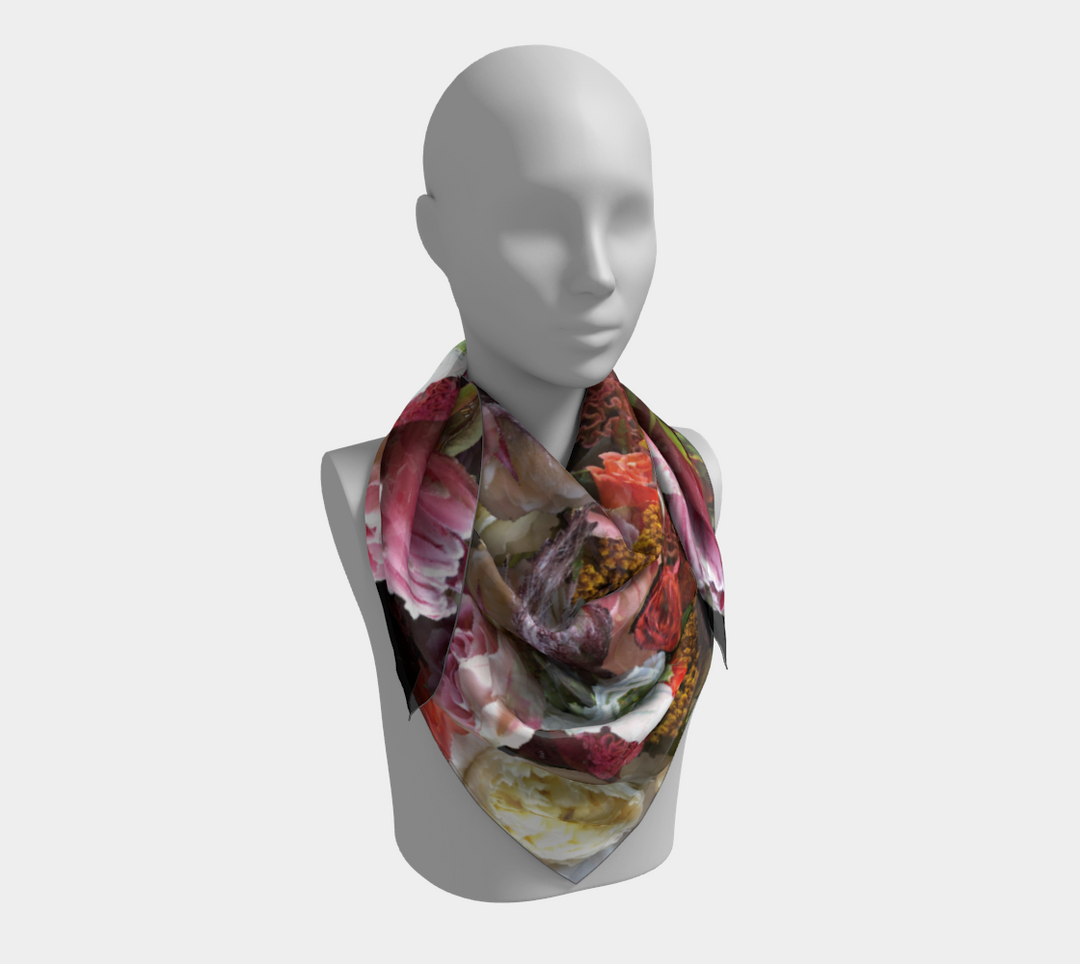 Wedding Flowers Square Scarf