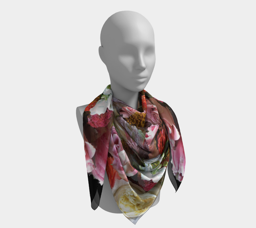 Wedding Flowers Square Scarf