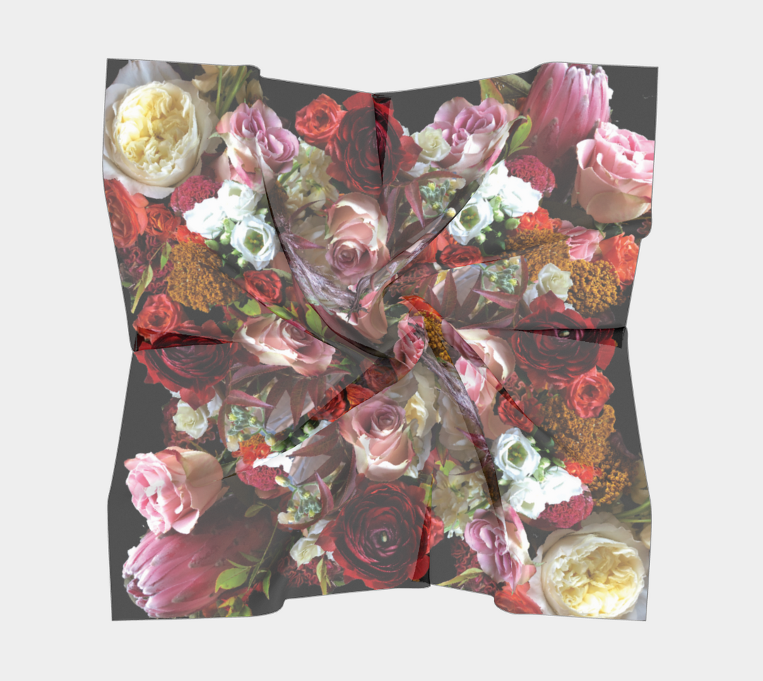Wedding Flowers Square Scarf