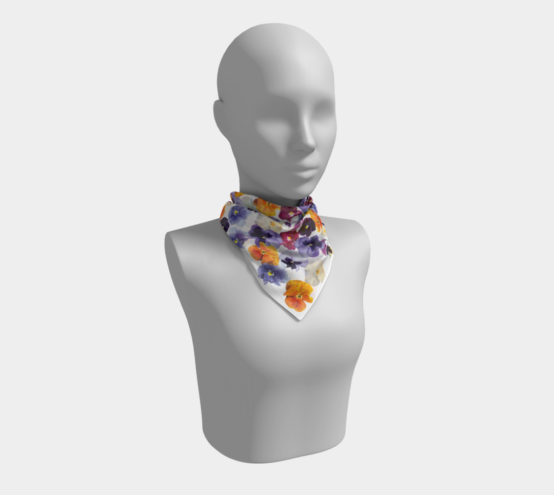 Pansy Face Square Scarf