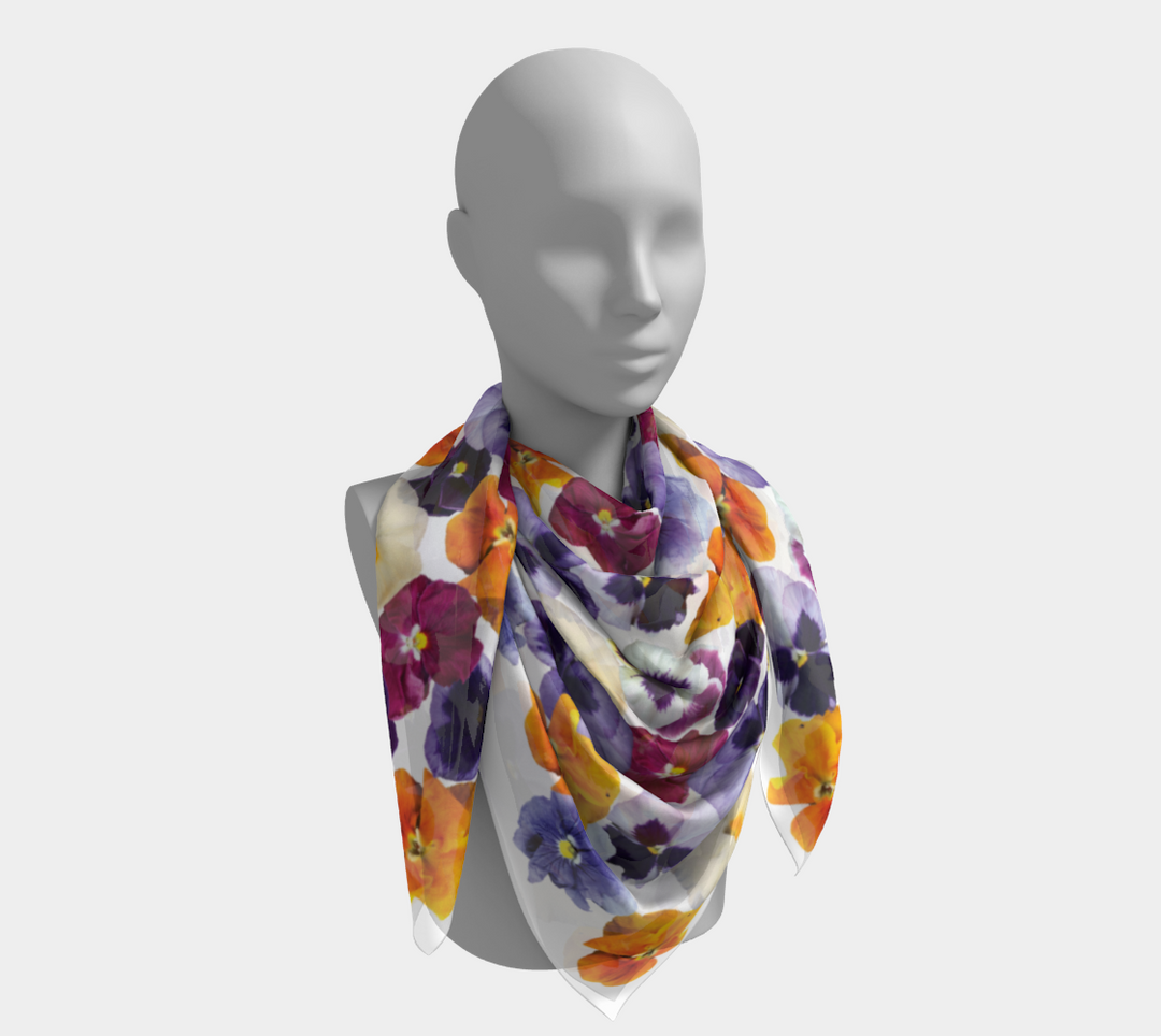 Pansy Face Square Scarf