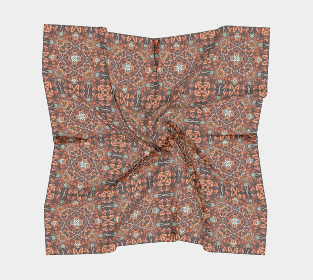 Beryl's Red Leaves Square Scarf