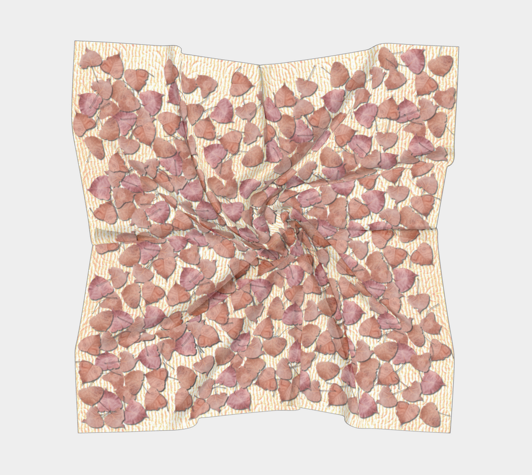 Pink Leaves on the Kitchen Counter Square Scarf