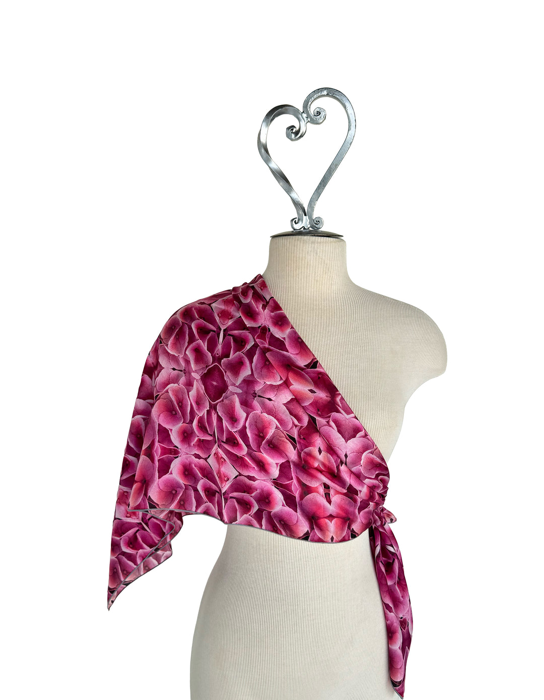 Pink Hydrangea Square Scarf