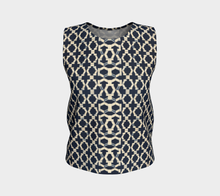 Load image into Gallery viewer, Camelbone Navy Blue X Loose Tank Top
