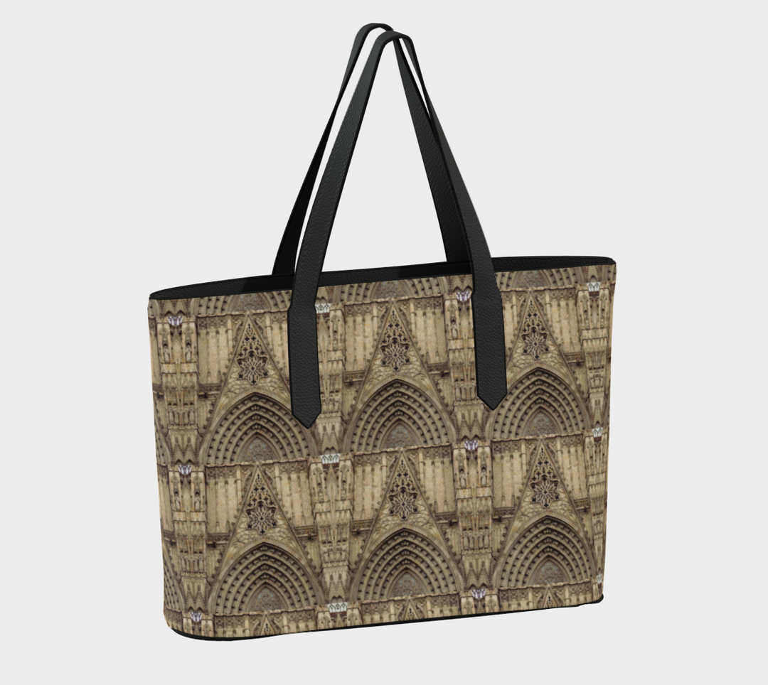 Cathedral Doorway Vegan Leather Tote Bag