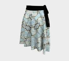 Load image into Gallery viewer, Blue Lichen Lace Wrap Skirt
