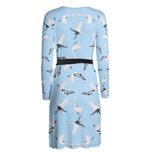 Load image into Gallery viewer, White Egret Lunchtime Traffic Wrap Dress
