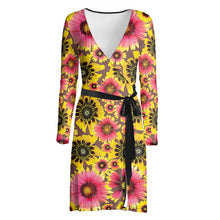 Load image into Gallery viewer, Wild Daisy Wrap Dress
