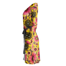 Load image into Gallery viewer, Wild Daisy Wrap Dress
