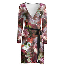 Load image into Gallery viewer, Wedding Flowers Wrap Dress
