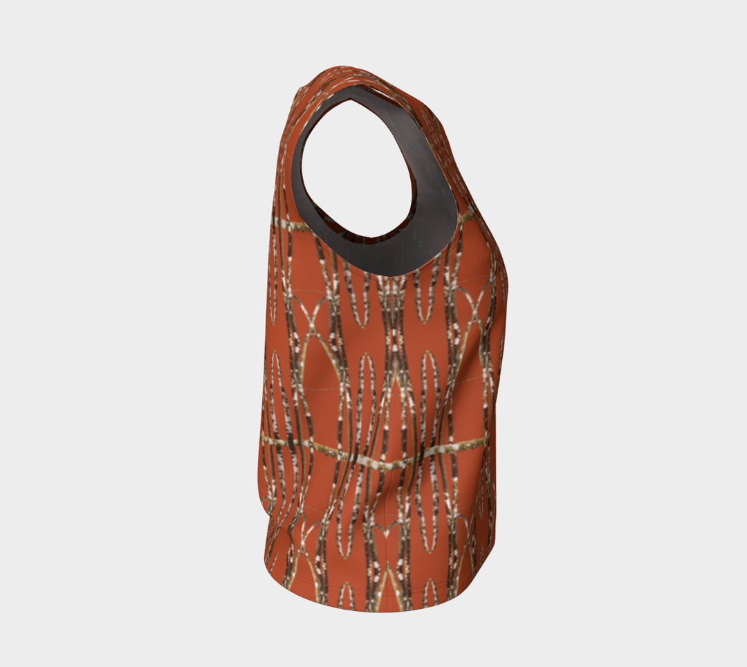 Lichen Log Red Loose Tank Top (Regular)