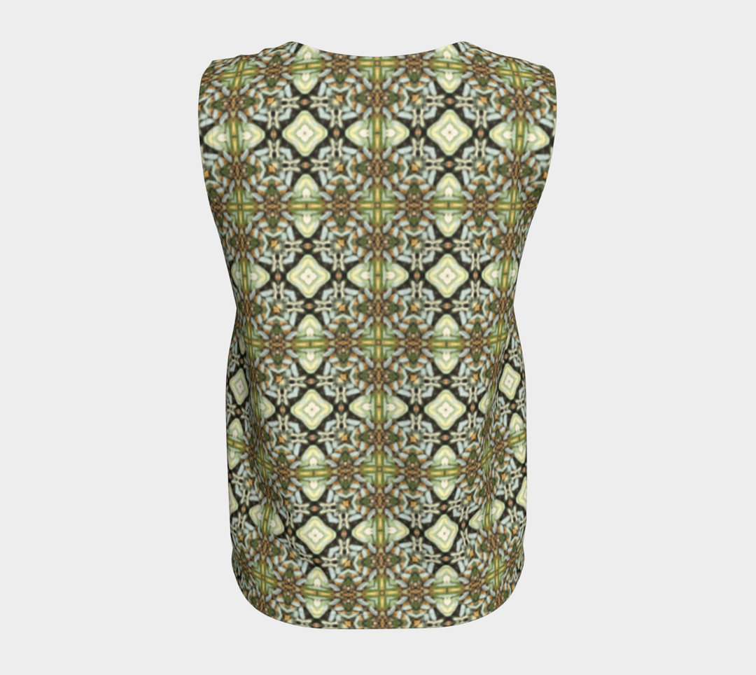 Parisian Leaves 1 (Long) Loose Tank Top