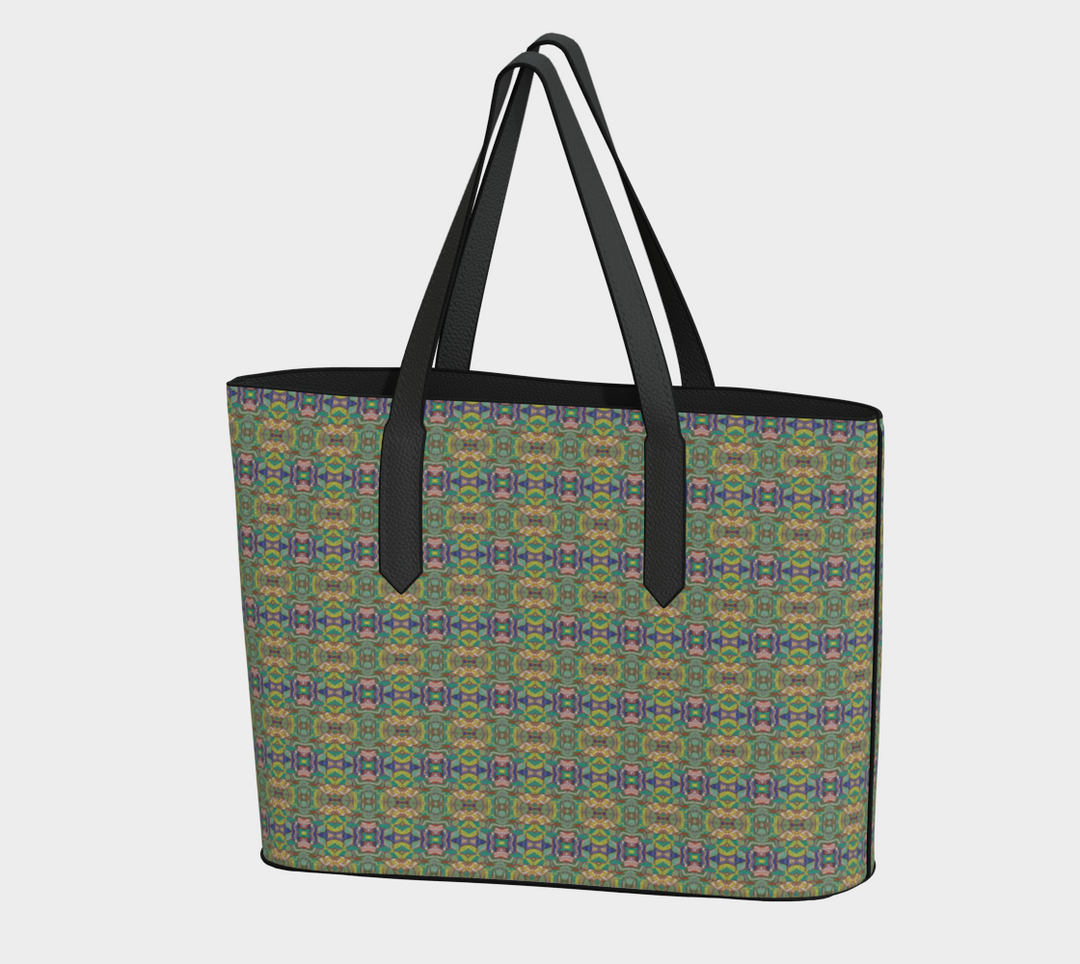 Magnificent Mosaic 3 Vegan Leather Tote Bag