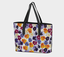 Load image into Gallery viewer, Pansy Vegan Leather Tote Bag
