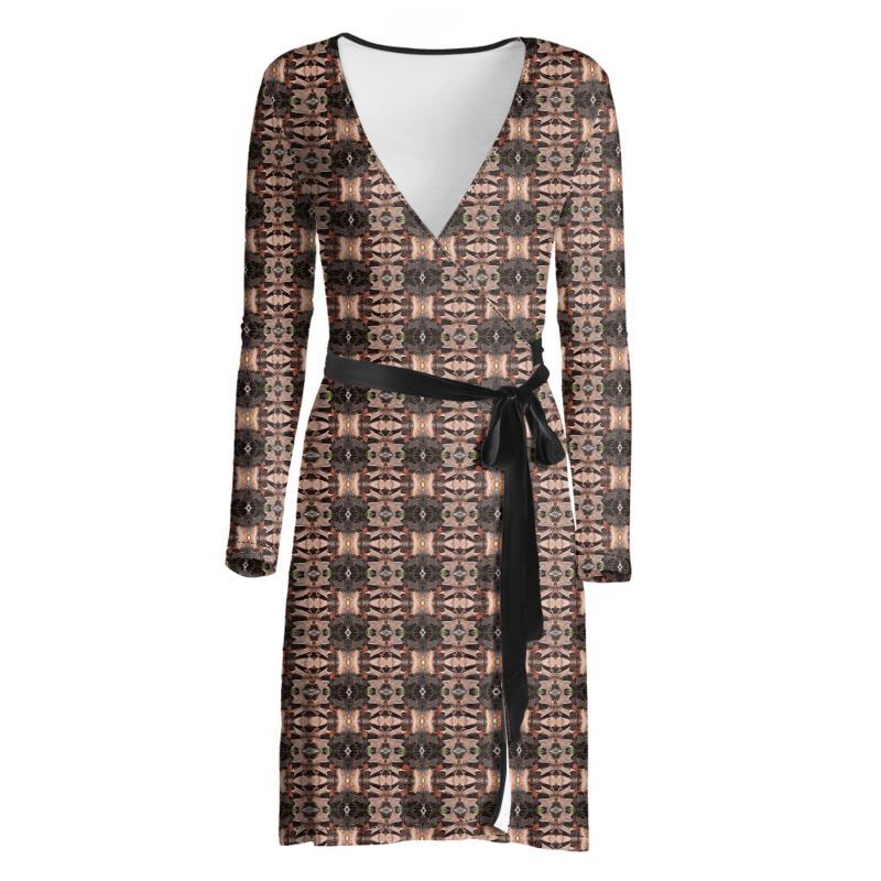 Leaves and Twigs 2 Wrap Dress