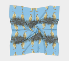Load image into Gallery viewer, White Egret Square Scarf
