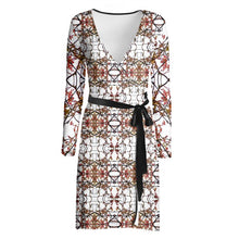 Load image into Gallery viewer, March Red Vine Wrap Dress
