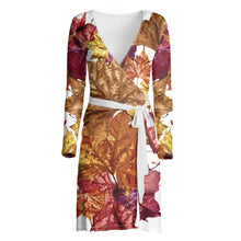 Load image into Gallery viewer, Soggy Leaf Jumble Wrap Dress
