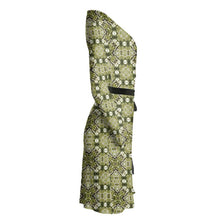 Load image into Gallery viewer, Spring Pine Diamond Wrap Dress
