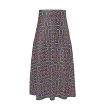 Load image into Gallery viewer, Miscanthus Stripe Silk Midi Skirt
