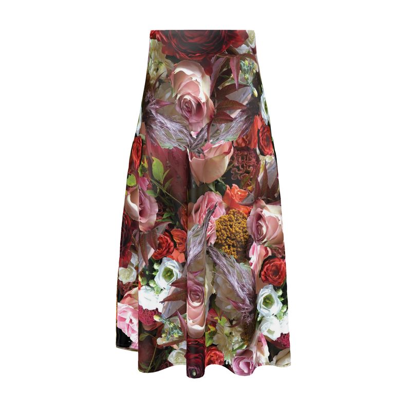 Wedding Flowers Midi Skirt