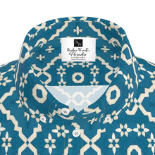 Load image into Gallery viewer, Camelbone Turquoise Flower Men&#39;s Shirt
