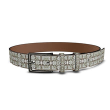 Load image into Gallery viewer, Pine Cone Lattice Leather Belt
