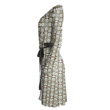 Load image into Gallery viewer, Pine Cone Lattice Wrap Dress
